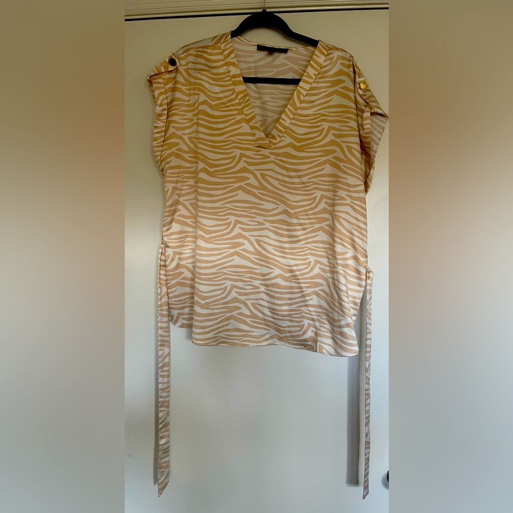 EUC Women’s Marc New York Animal Print Top, Sz. XL
